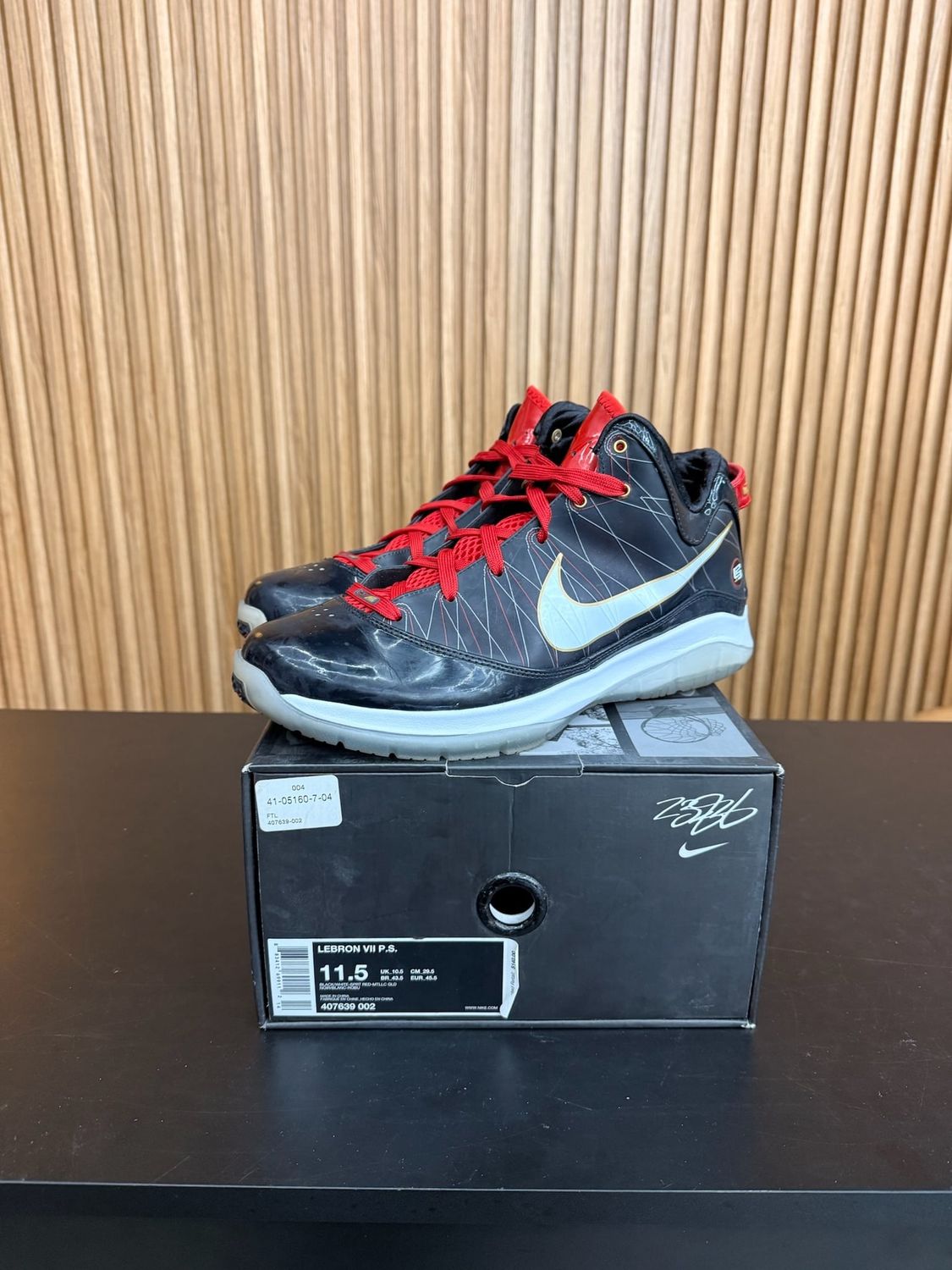 Nike Lebron 7 PS P.S. Bred Size 11.5, PREOWNED*