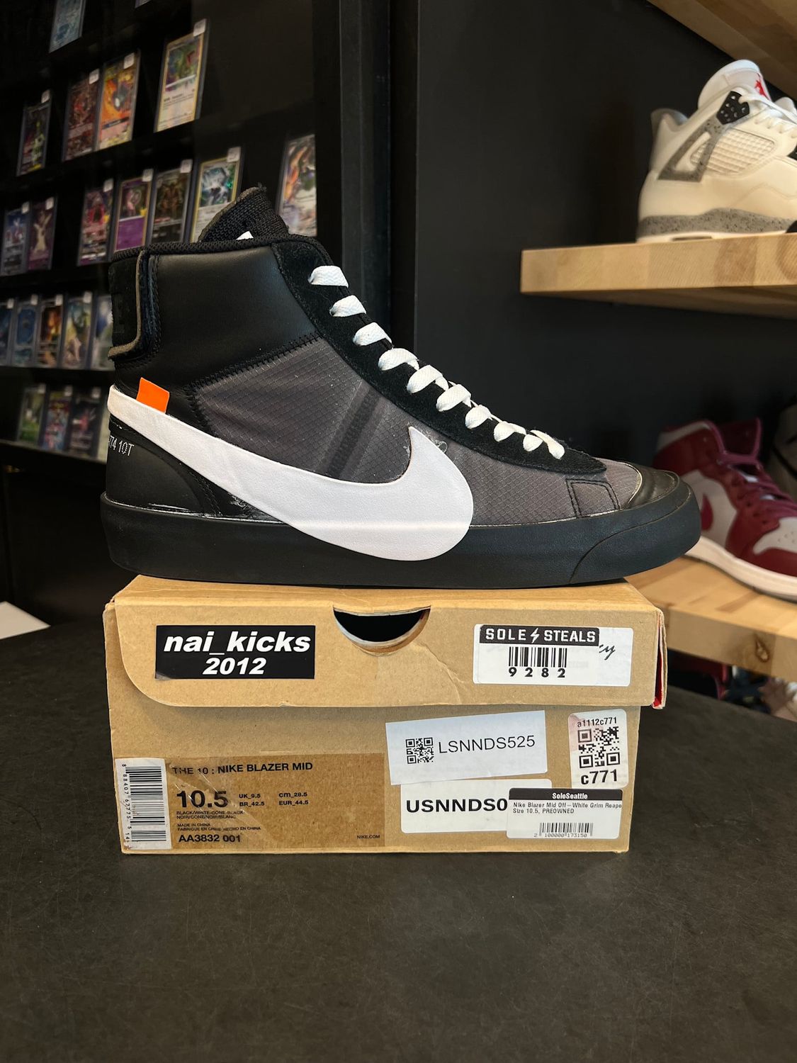 Nike Blazer Mid Off-White Grim Reaper Size 10.5, PREOWNED*