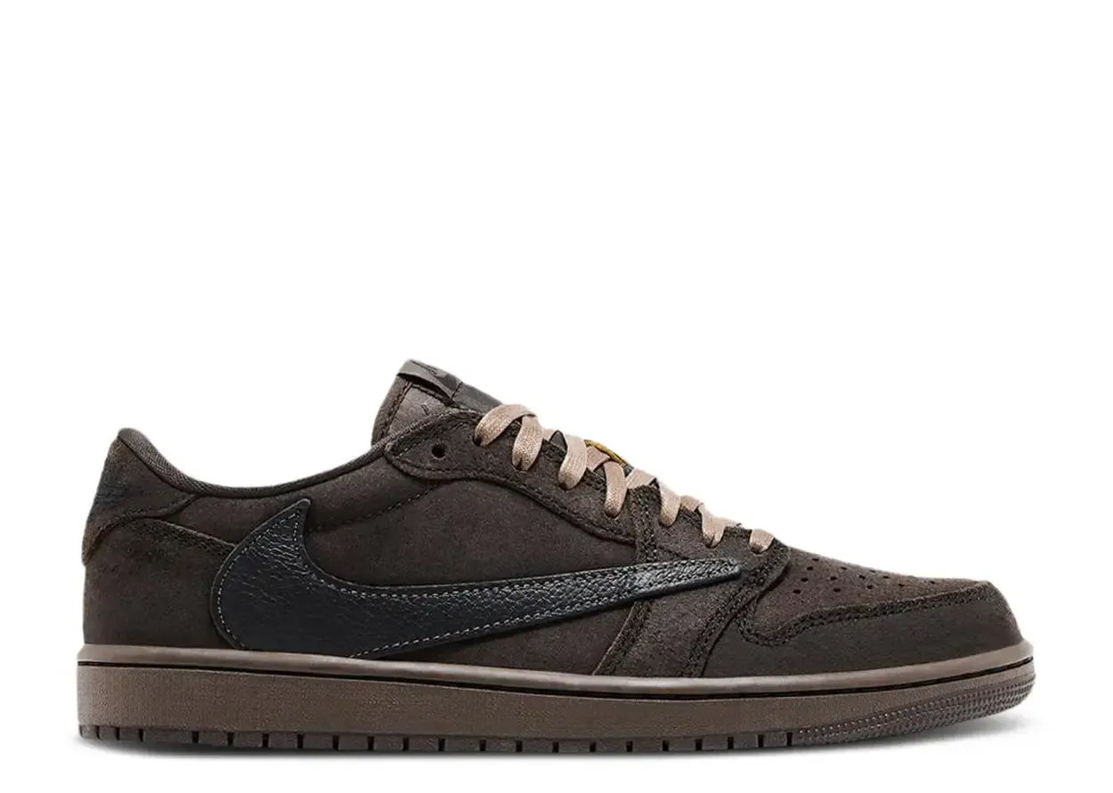 Jordan 1 Retro Low OG SP Travis Scott Velvet Brown Size 13, DS BRAND NEW