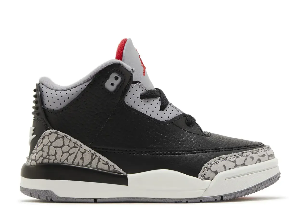 Jordan 3 Retro Black Cement (2024) (TD) Size 9c, DS BRAND NEW*