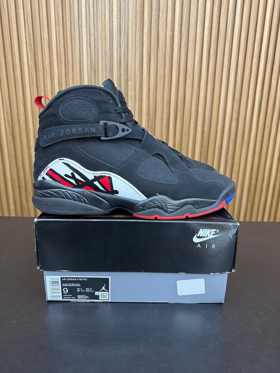 Jordan 8 Retro Playoffs (2023) Size 9, PREOWNED*