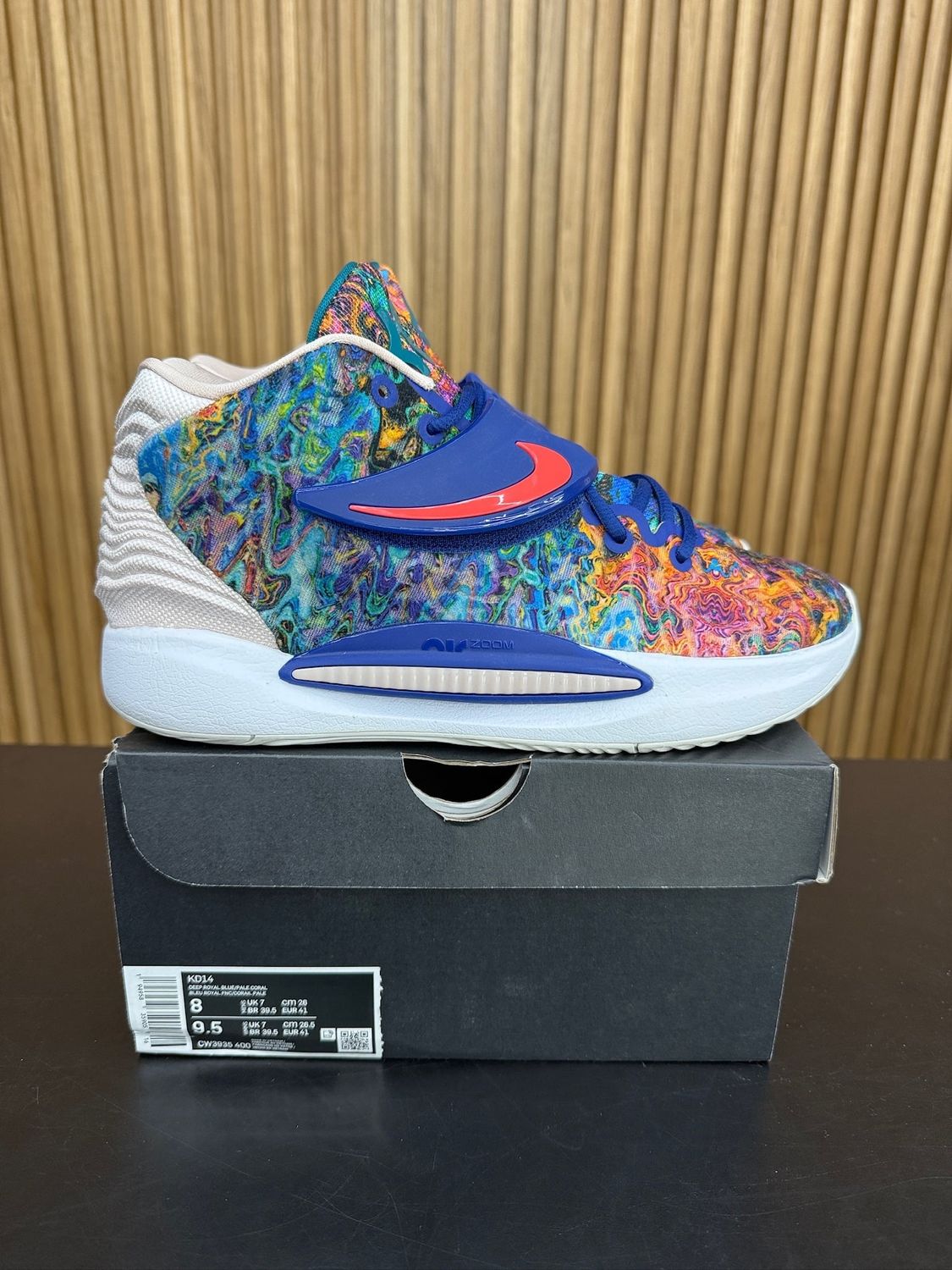 Nike KD 14 Psychedelic Size 8, PREOWNED*