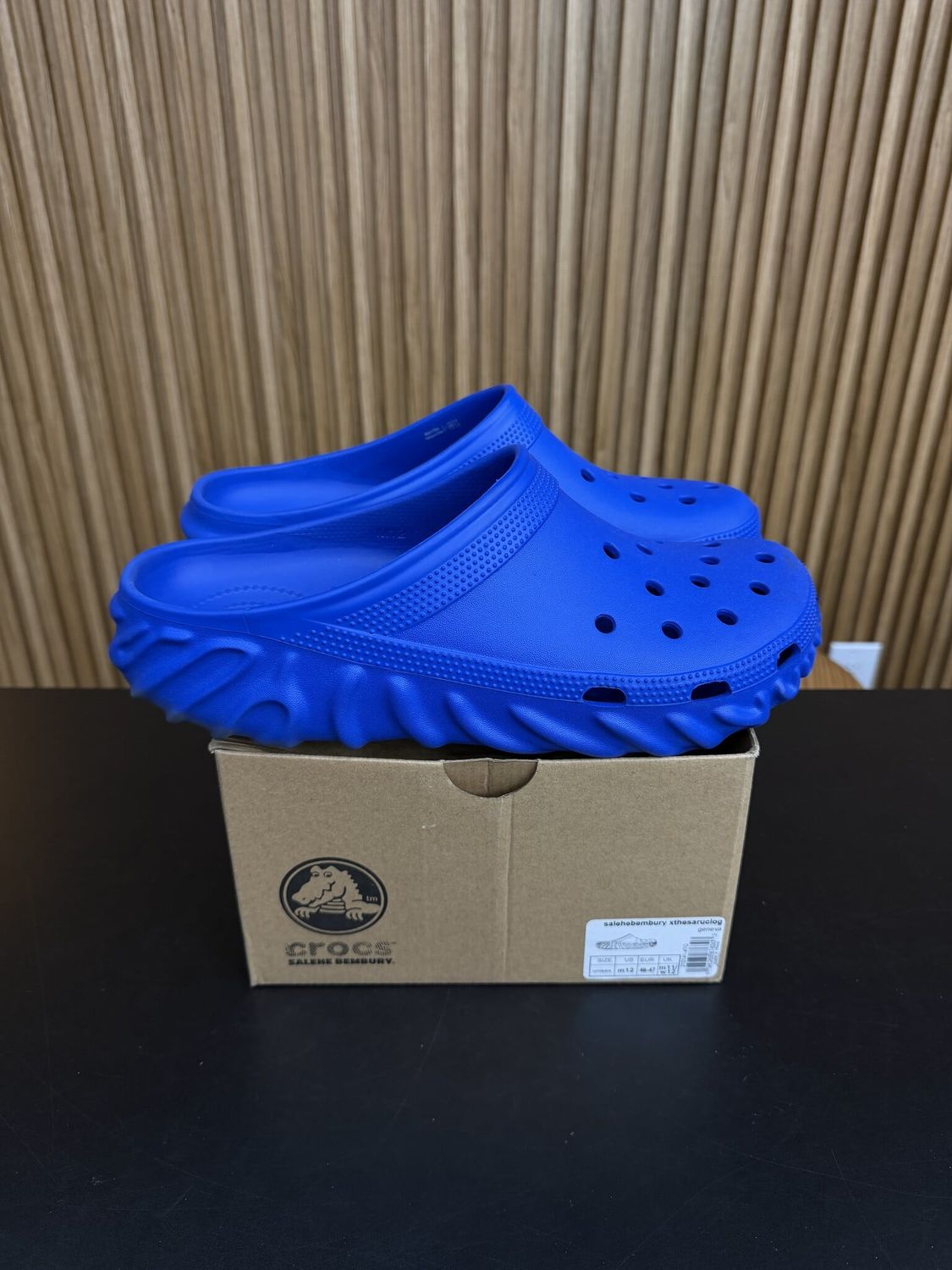 Crocs Pollex Saru Mule by Salehe Bembury Geneva Size 12, PREOWNED