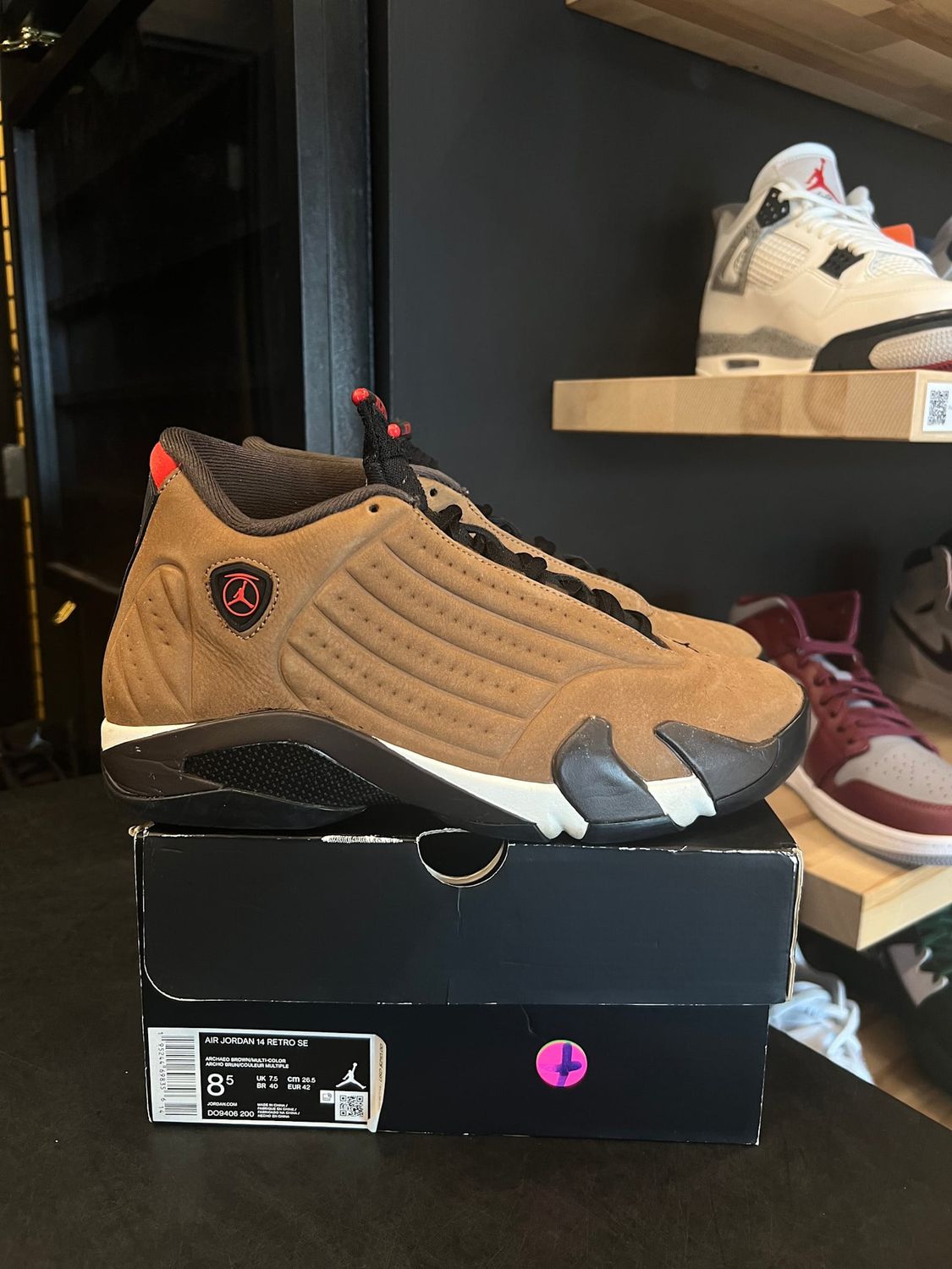 Jordan 14 Retro Winterized Archaeo Brown Size 8.5, PREOWNED*