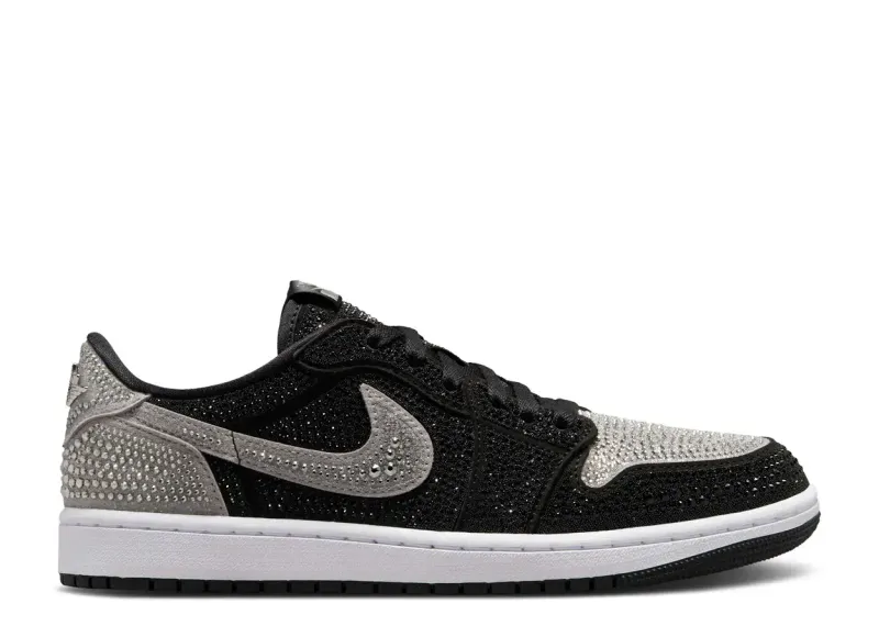 Jordan 1 Retro Low OG Swarovski Stealth (Women's) Size 6.5W, DS BRAND NEW