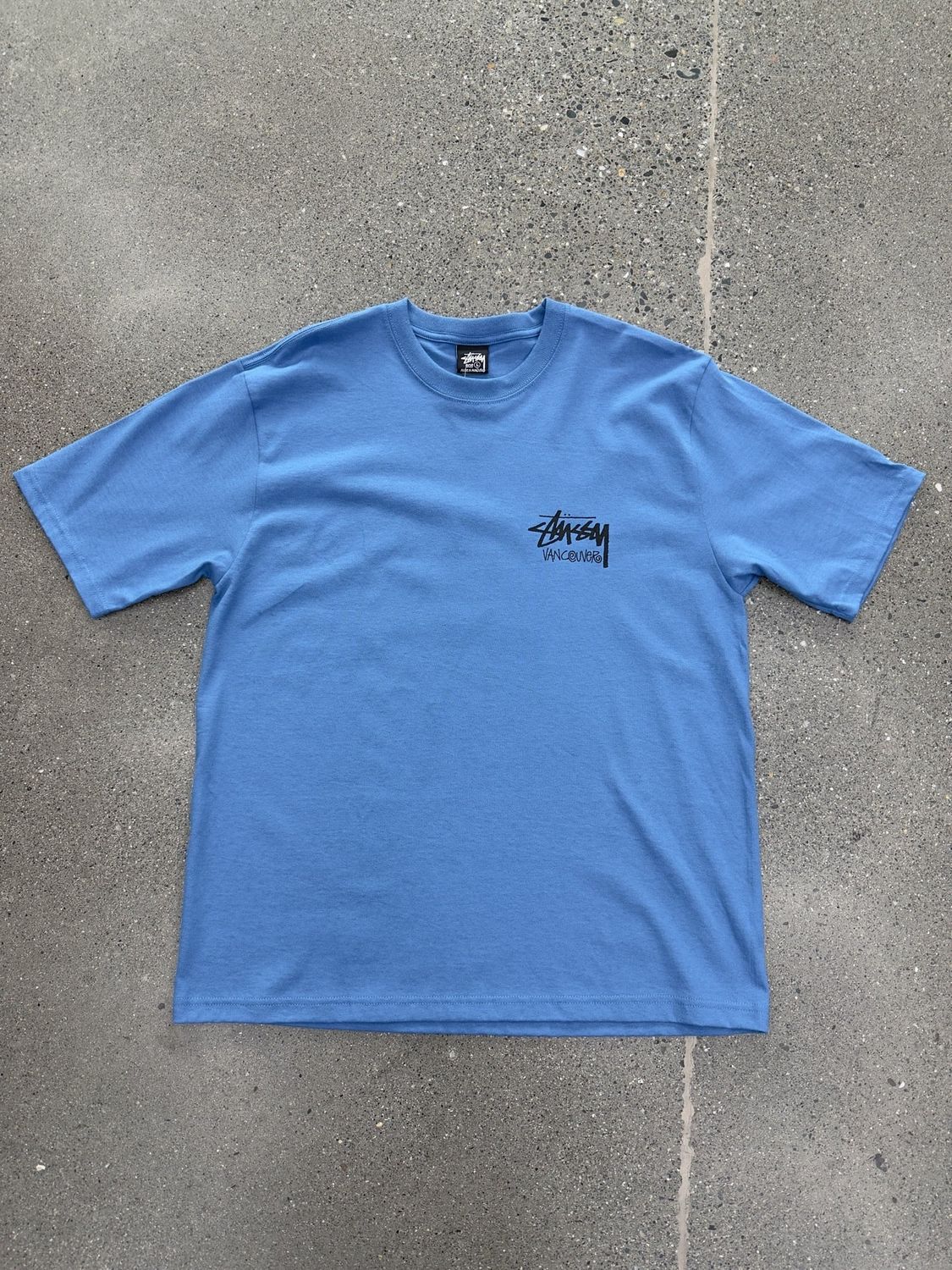 Stussy Vancouver Tee Blue Size Large, DS BRAND NEW