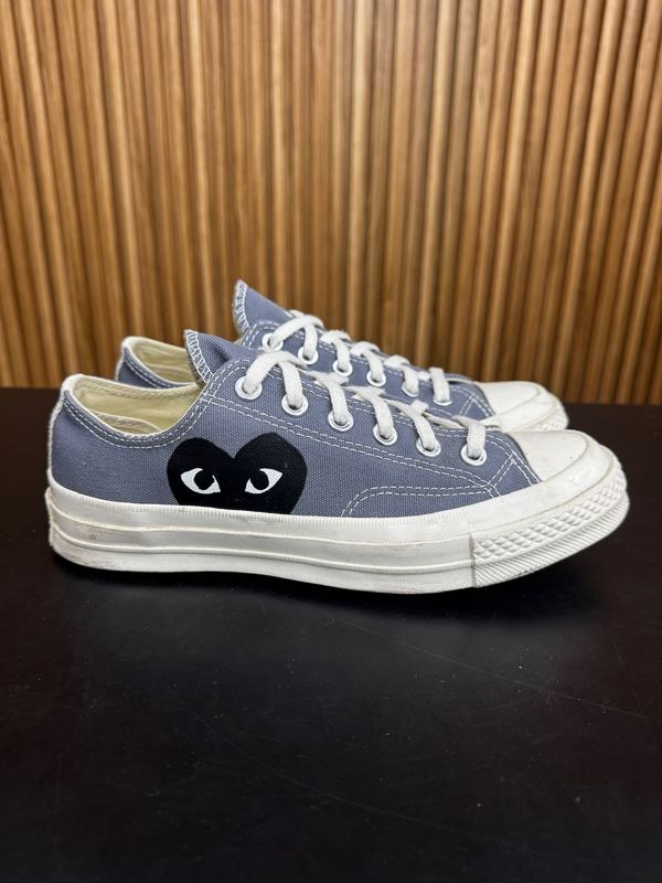 Converse Chuck Taylor All Star 70 Ox Comme des Garcons PLAY Grey Size 5, PREOWNED NO BOX
