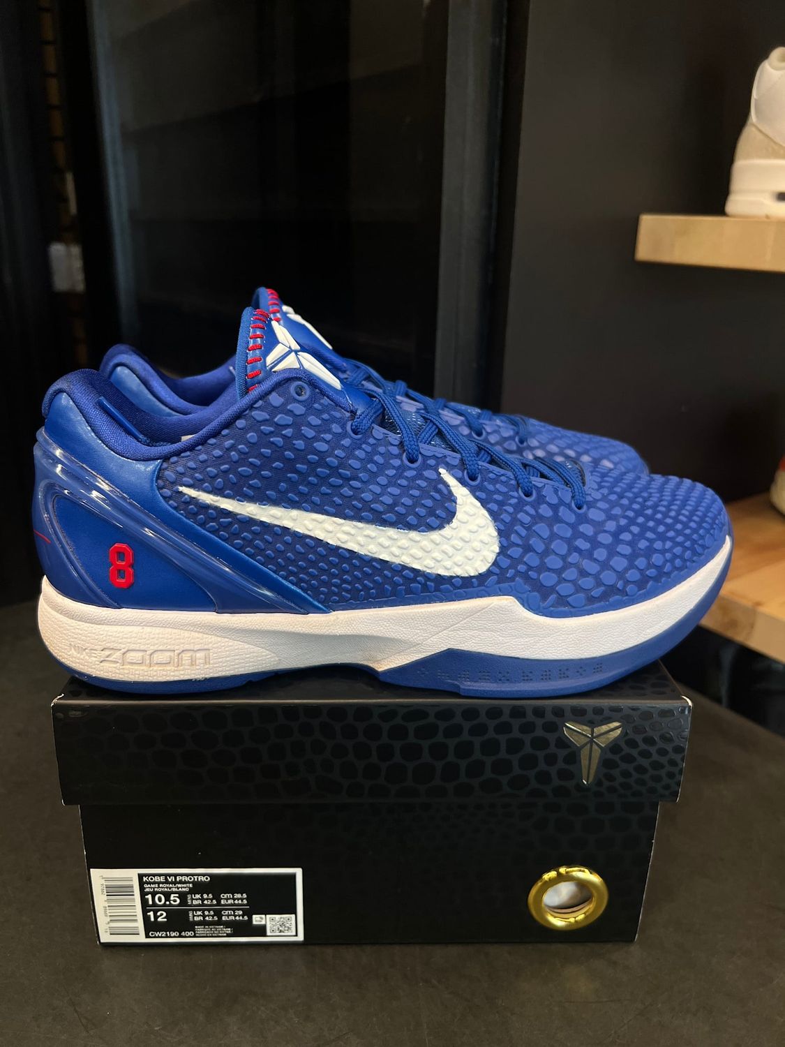 Nike Kobe 6 Protro Dodgers Size 10.5, PREOWNED*