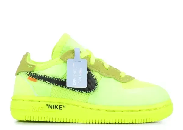 Nike Air Force 1 Low Off-White Volt (TD) Size 5c, DS BRAND NEW*