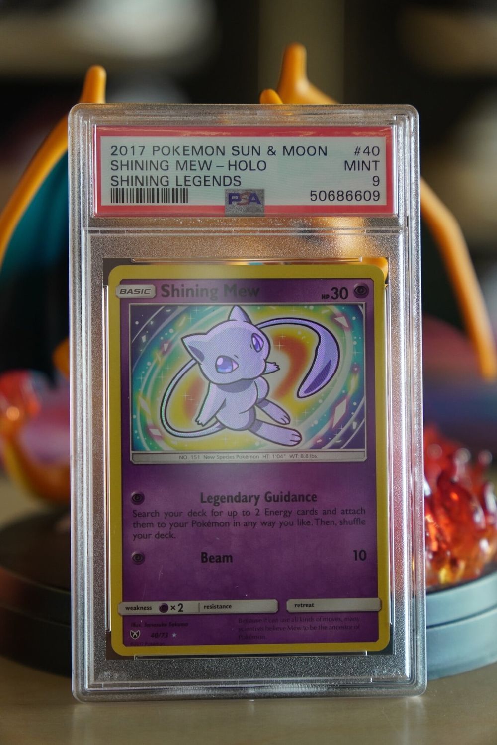 2017 Pokémon Shining Legends Shining Mew Holo #40 PSA 9