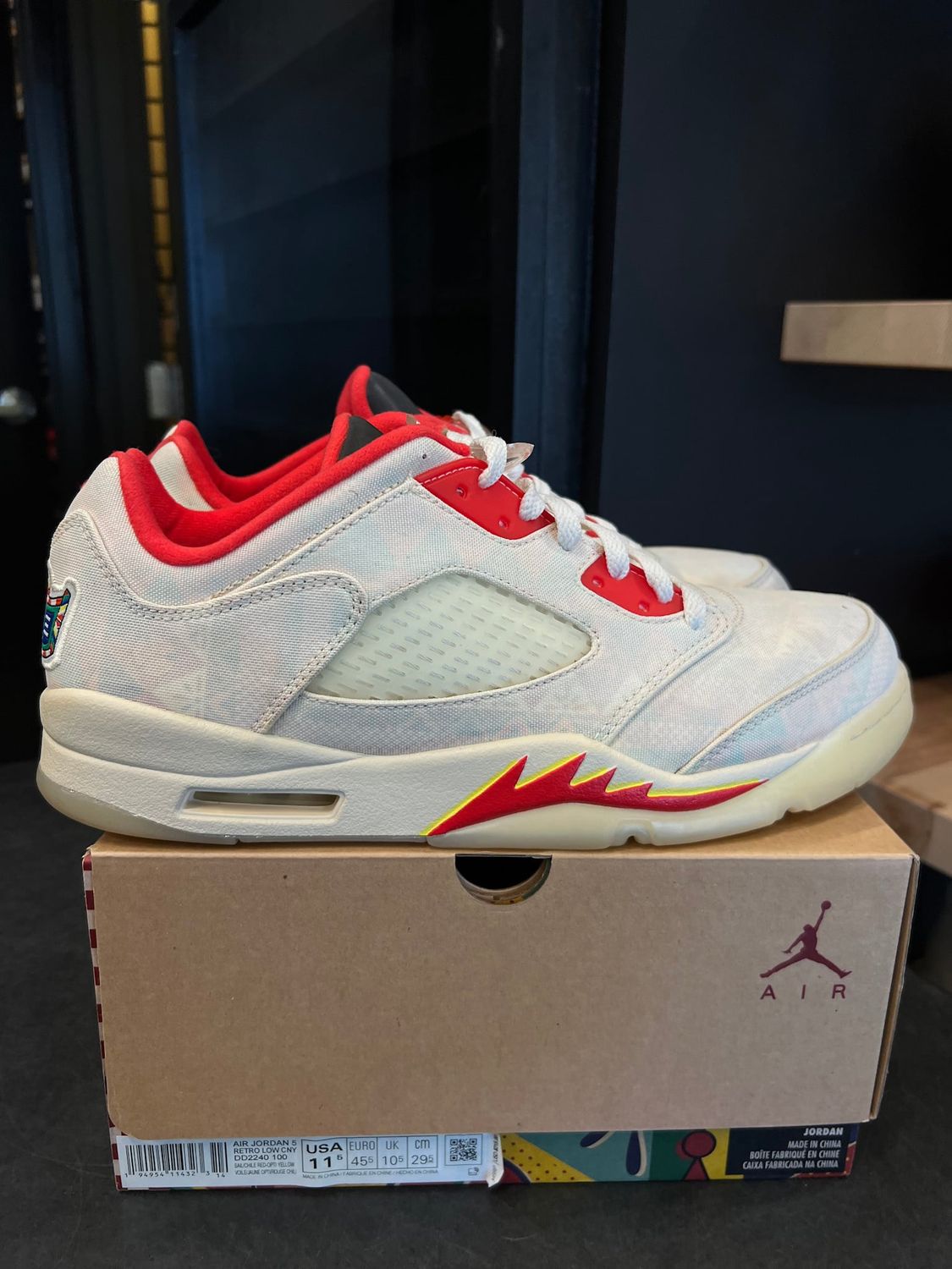 Jordan 5 Retro Low Chinese New Year (2021) Size 11.5, PREOWNED*