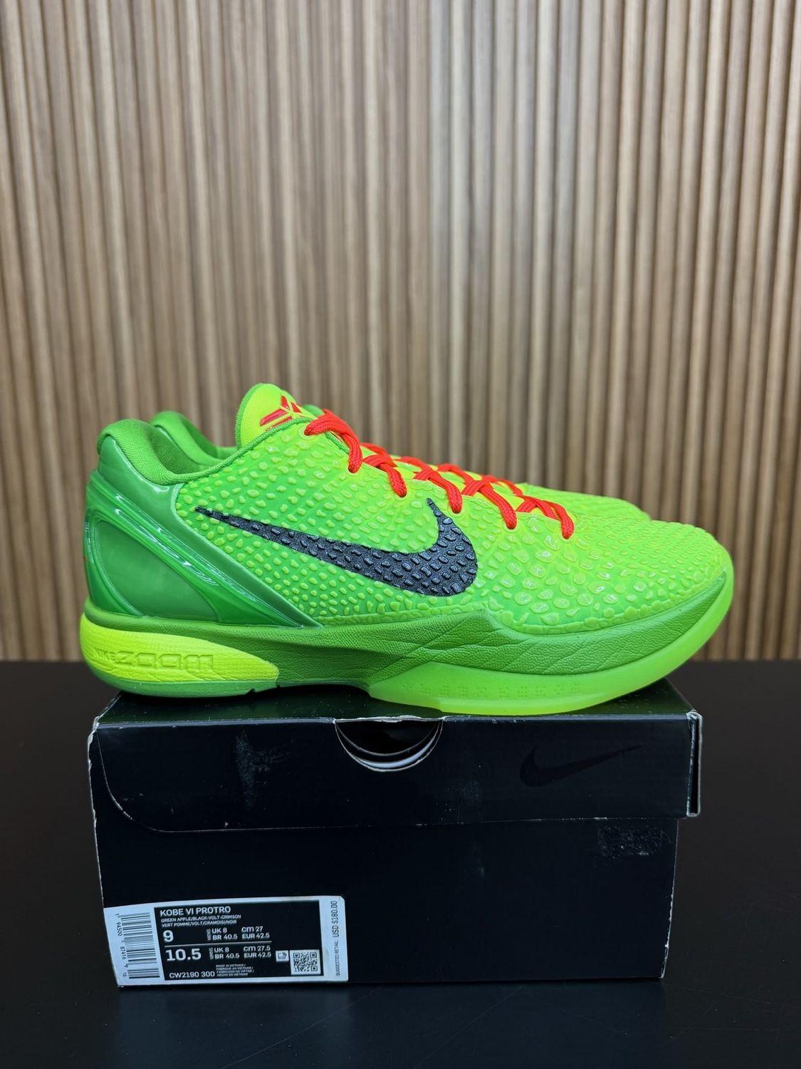 Nike Kobe 6 Protro Grinch (2020) Size 9, PREOWNED TRIED ON*