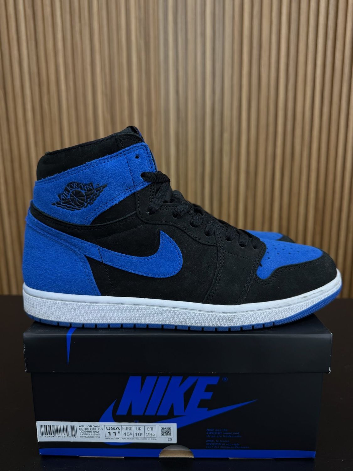 Jordan 1 Retro High OG Royal Reimagined Size 11.5, PREOWNED*
