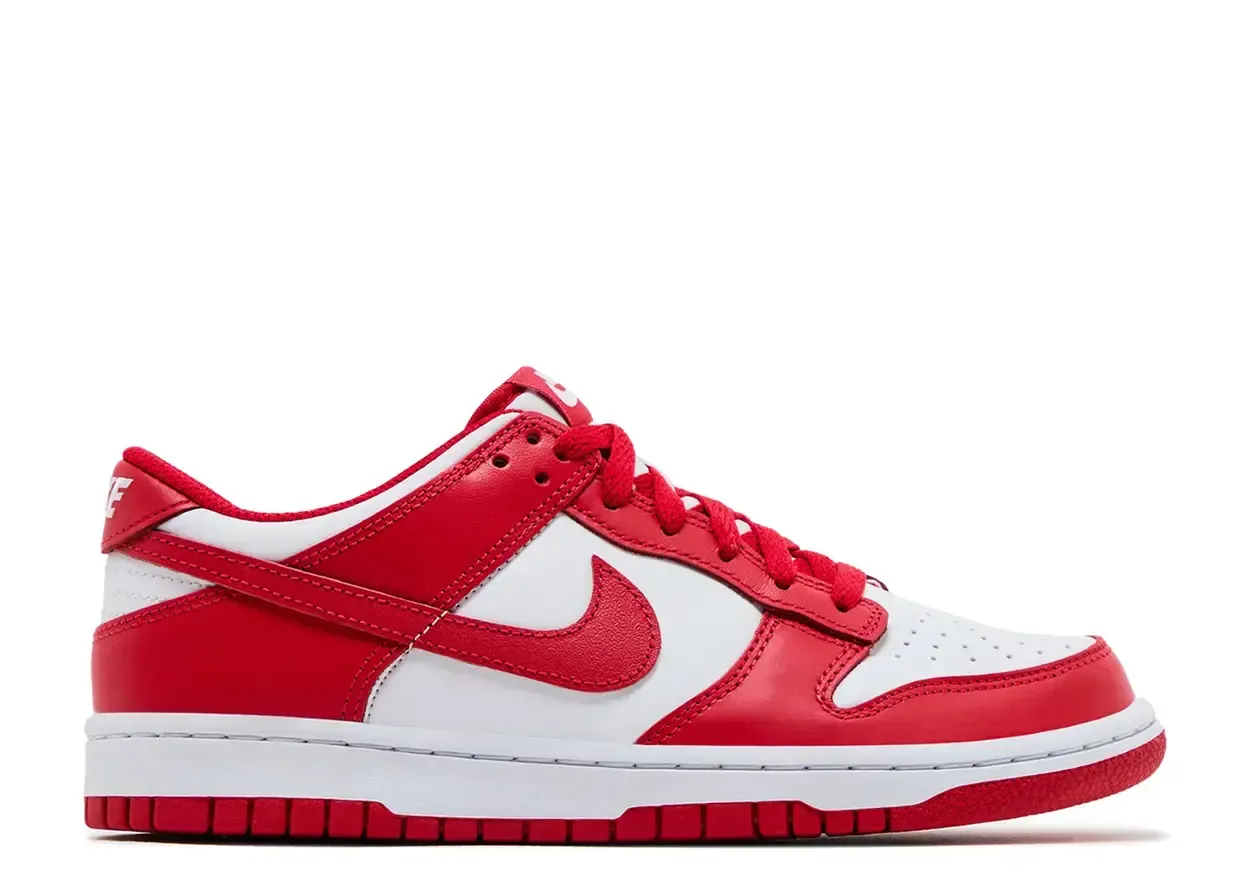 Nike Dunk Low White University Red (GS) Size 6.5, DS BRAND NEW*