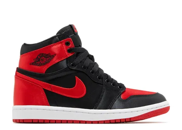 Jordan 1 Retro High OG Satin Bred (Women's) Size 10.5W, DS BRAND NEW*