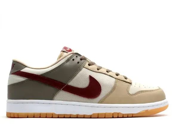 Nike Dunk Low Light Bone Rough Red Size 9.5, DS BRAND NEW*