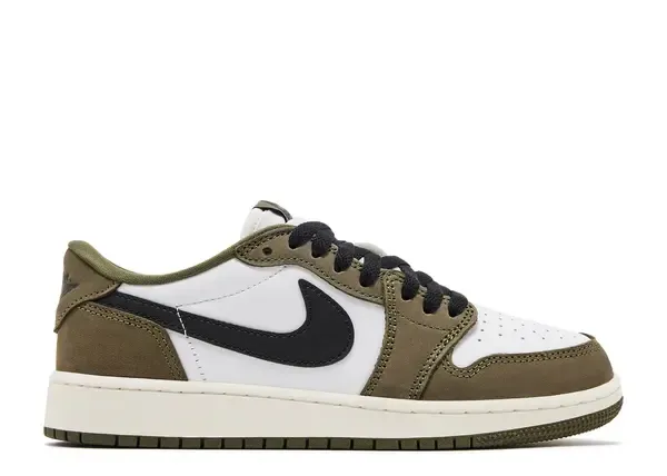 Jordan 1 Retro Low OG Medium Olive (GS) Size 7Y, DS BRAND NEW