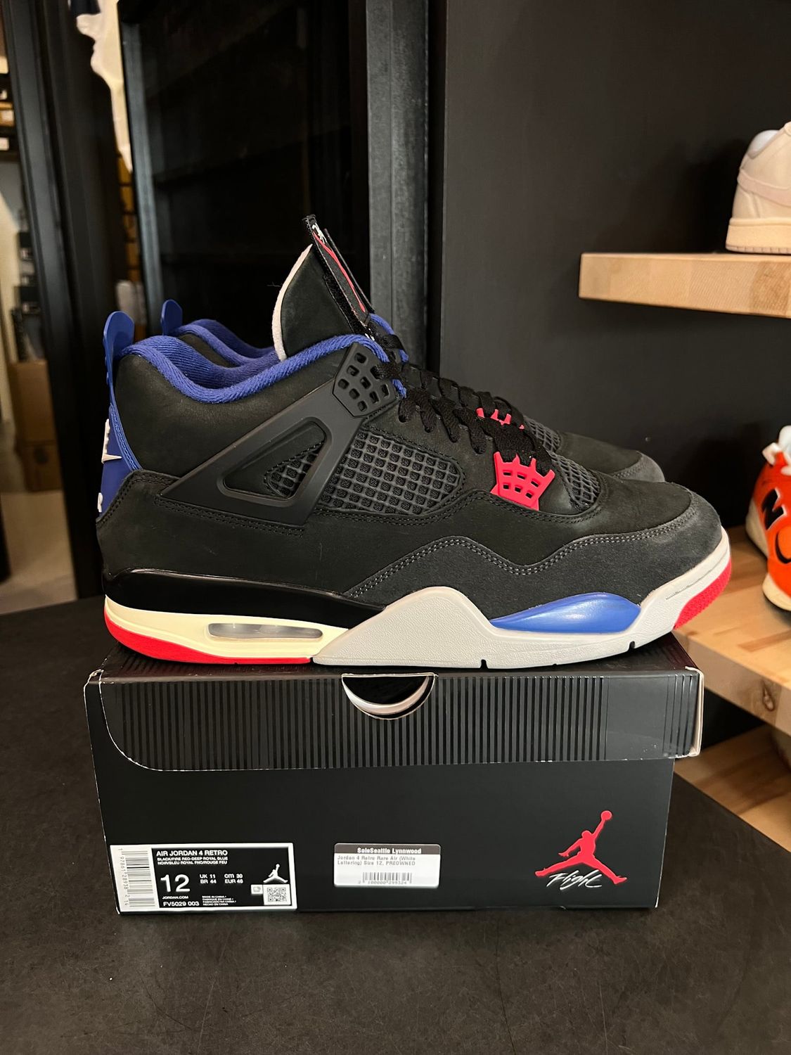 Jordan 4 Retro Rare Air (White Lettering) Size 12, PREOWNED*