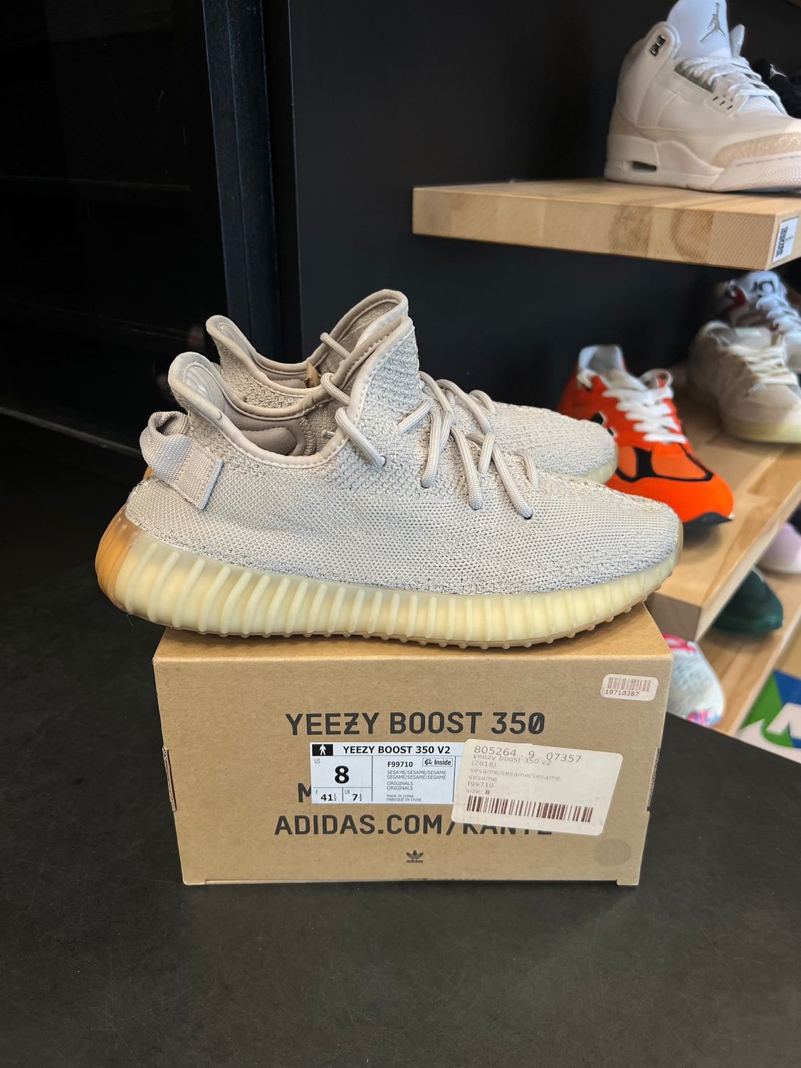 adidas Yeezy Boost 350 V2 Sesame Size 8, PREOWNED*