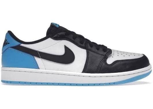 Jordan 1 Retro Low OG Black Dark Powder Blue (GS) Size 5.5Y, DS BRAND NEW