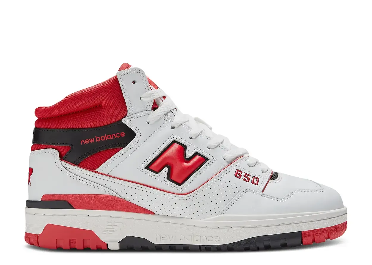 New Balance 650R Aime Leon Dore White Red Size 9, DS BRAND NEW*