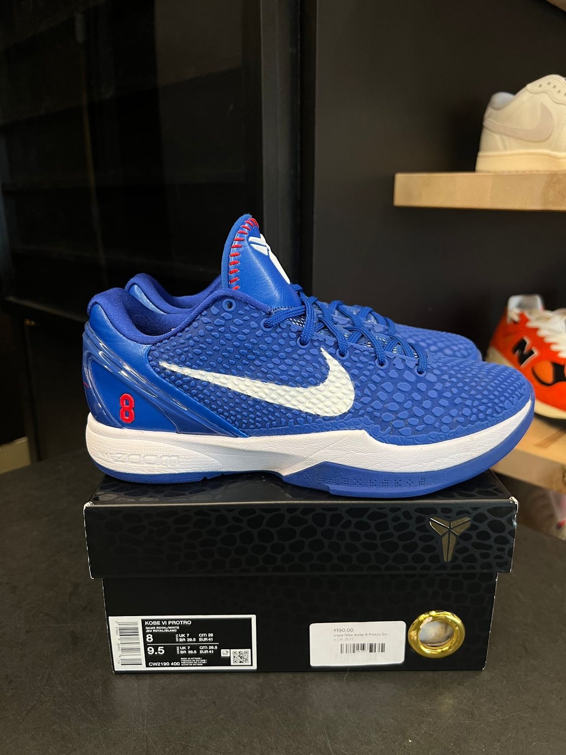 Nike Kobe 6 Protro Dodgers Size 8, PREOWNED*