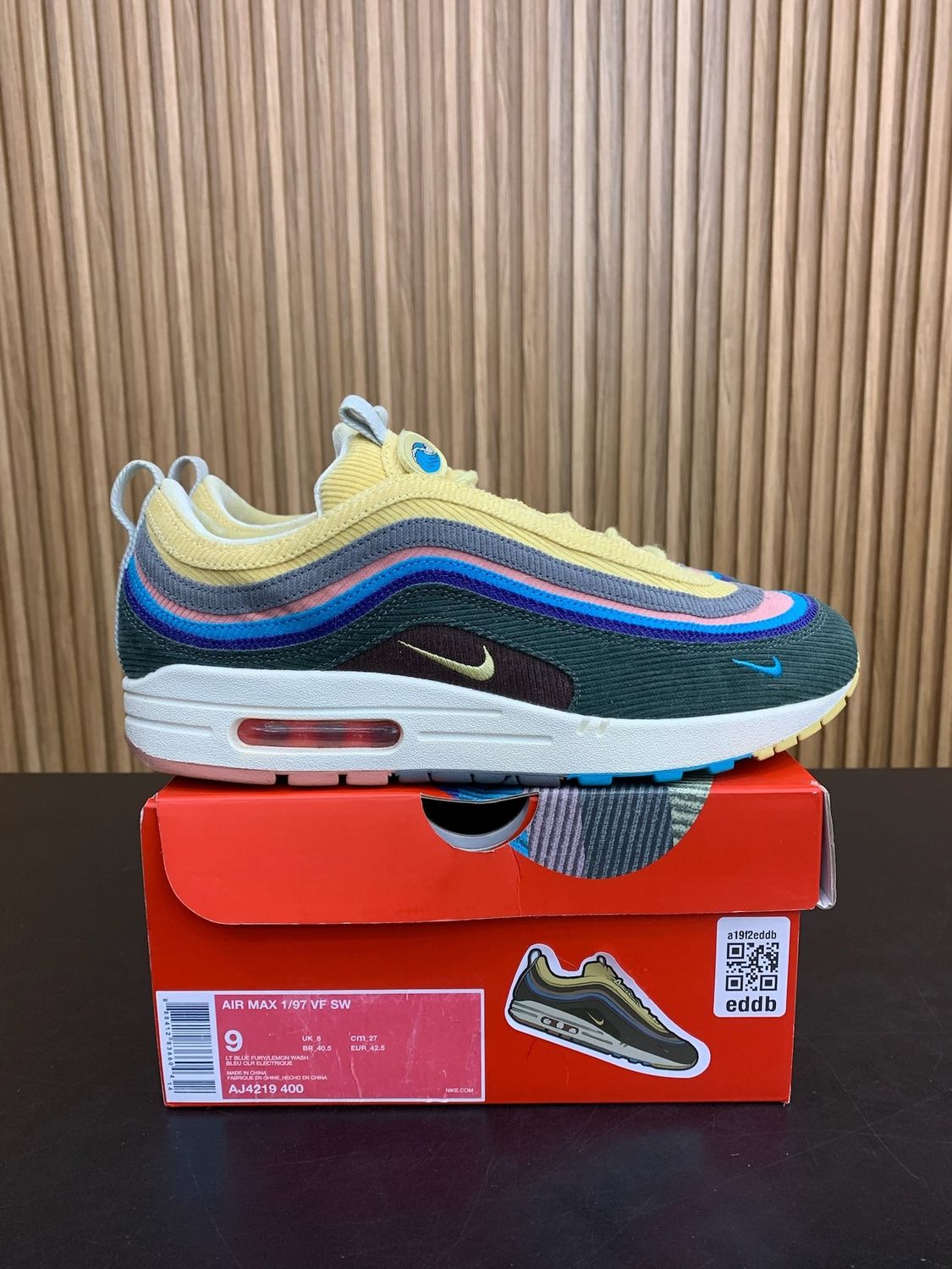 Nike Air Max 1/97 Sean Wotherspoon (Extra Lace Set Only) Size 9, PREOWNED*