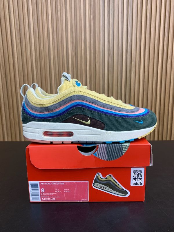 Nike Air Max 1/97 Sean Wotherspoon (Extra Lace Set Only) Size 9, PREOWNED*
