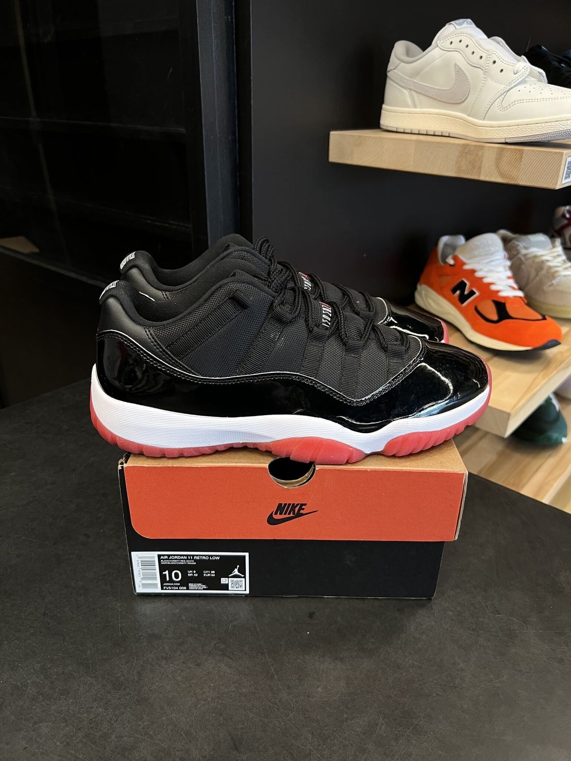 Jordan 11 Retro Low Bred (2025) Size 10, PREOWNED