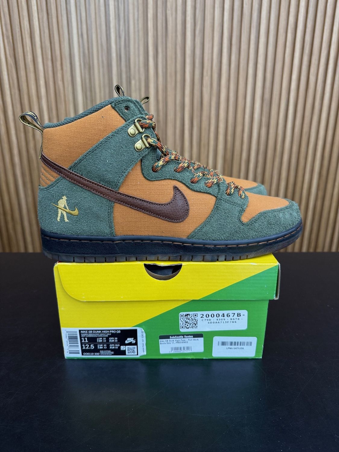 Nike SB Dunk High Pass~Port Work Boots Size 11, PREOWNED