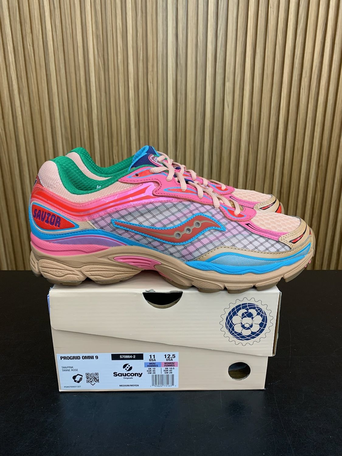 Saucony ProGrid Omni 9 Jae Tips To Do List Tan Size 11, PREOWNED