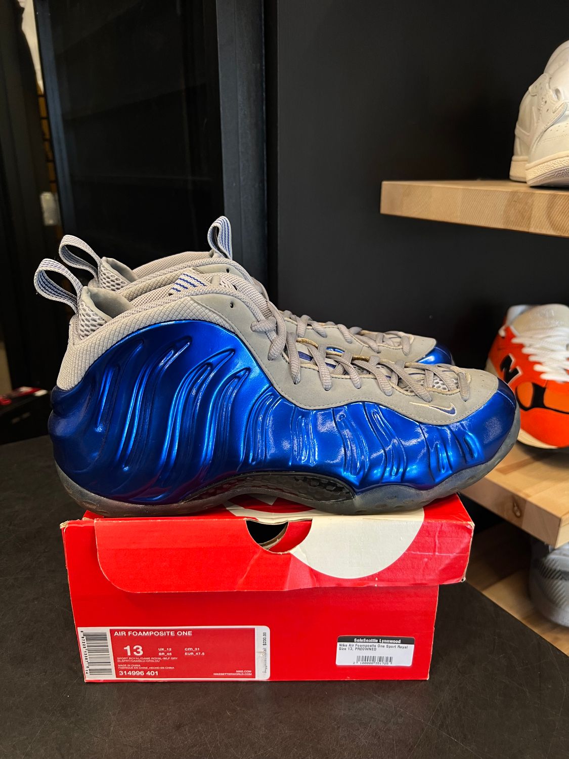 Nike Air Foamposite One Sport Royal Size 13, PREOWNED