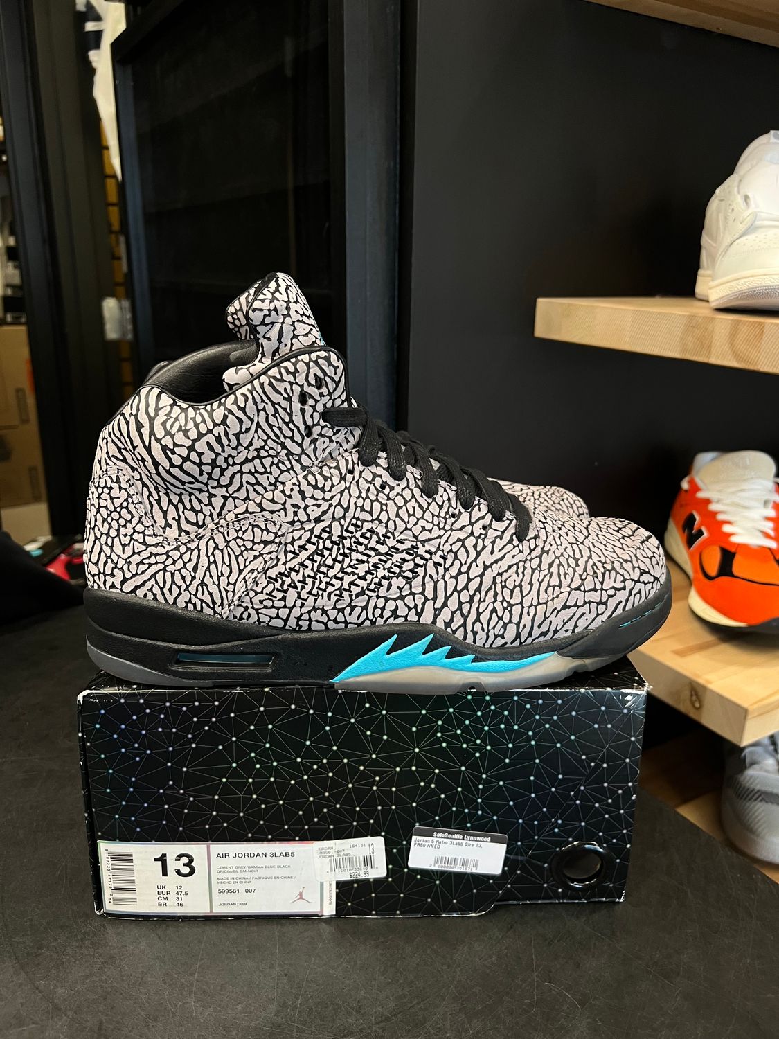 Jordan 5 Retro 3Lab5 Size 13, PREOWNED