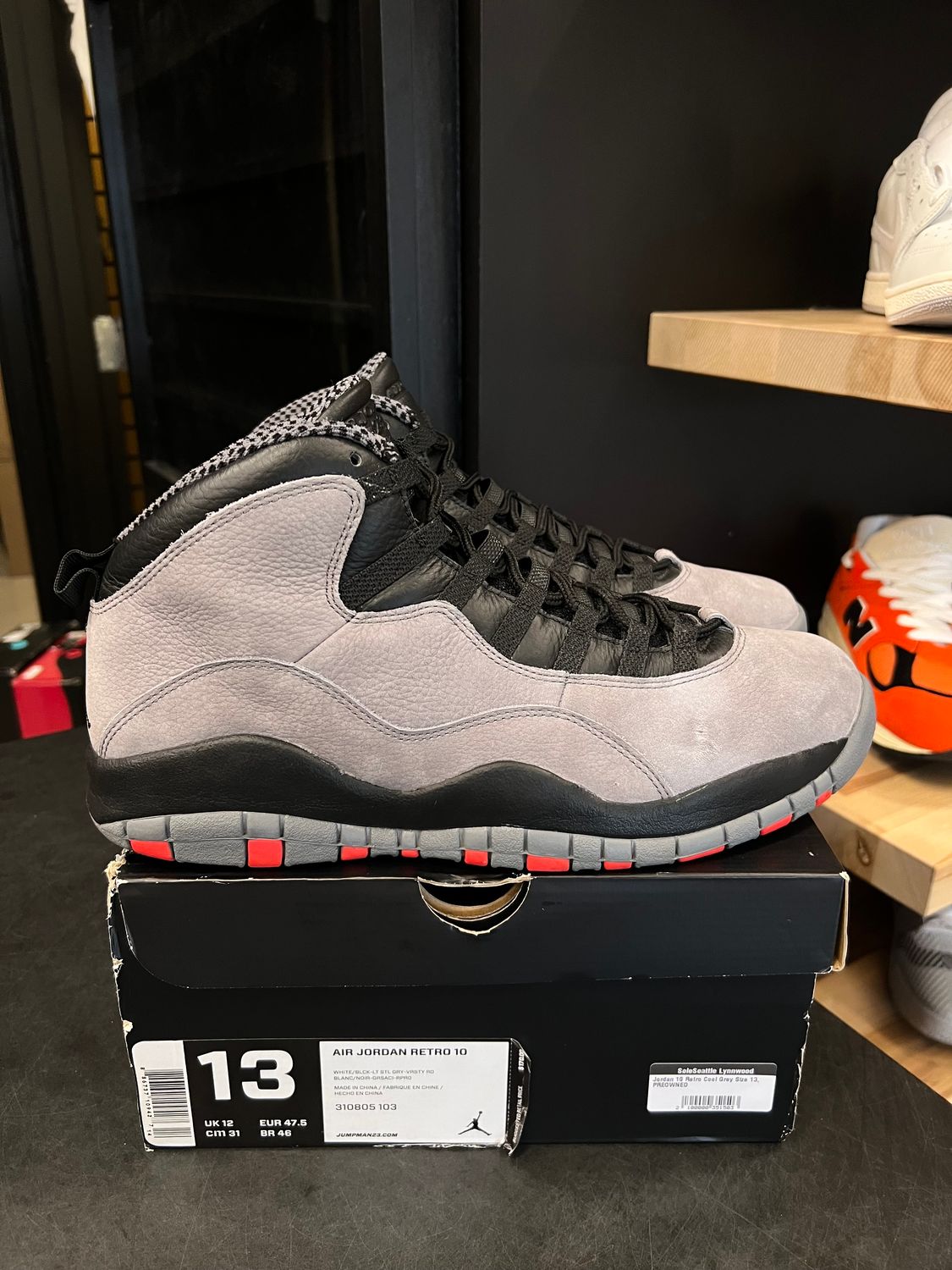 Jordan 10 Retro Cool Grey Size 13, PREOWNED