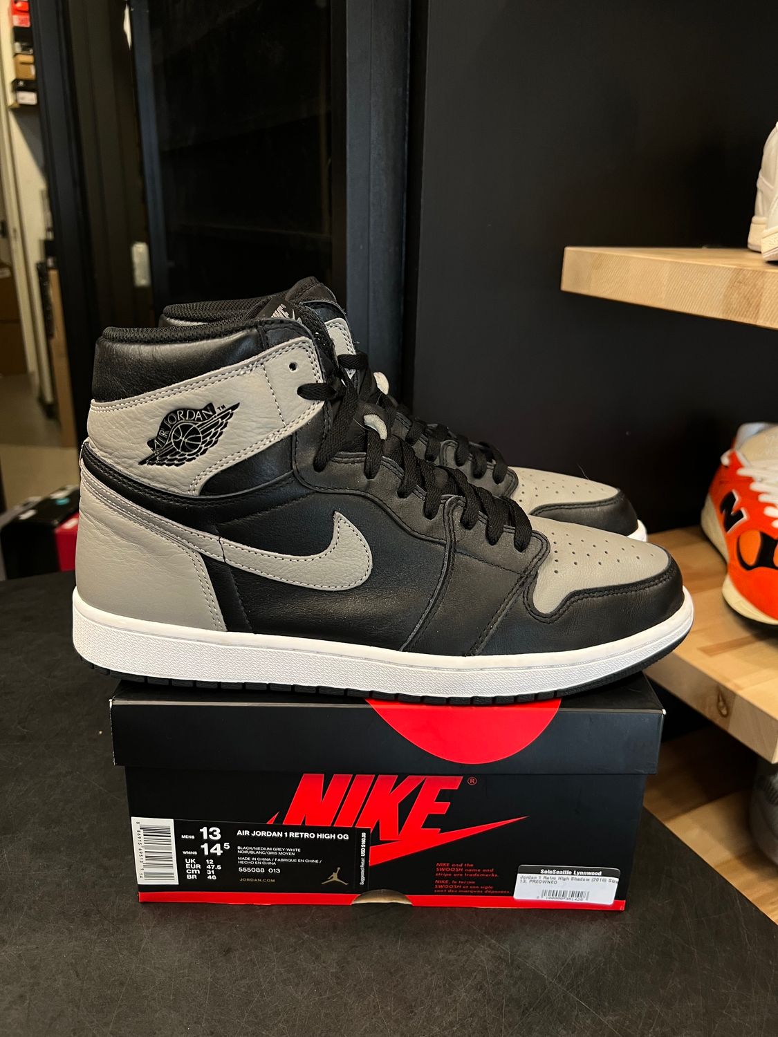 Jordan 1 Retro High Shadow (2018) Size 13, PREOWNED