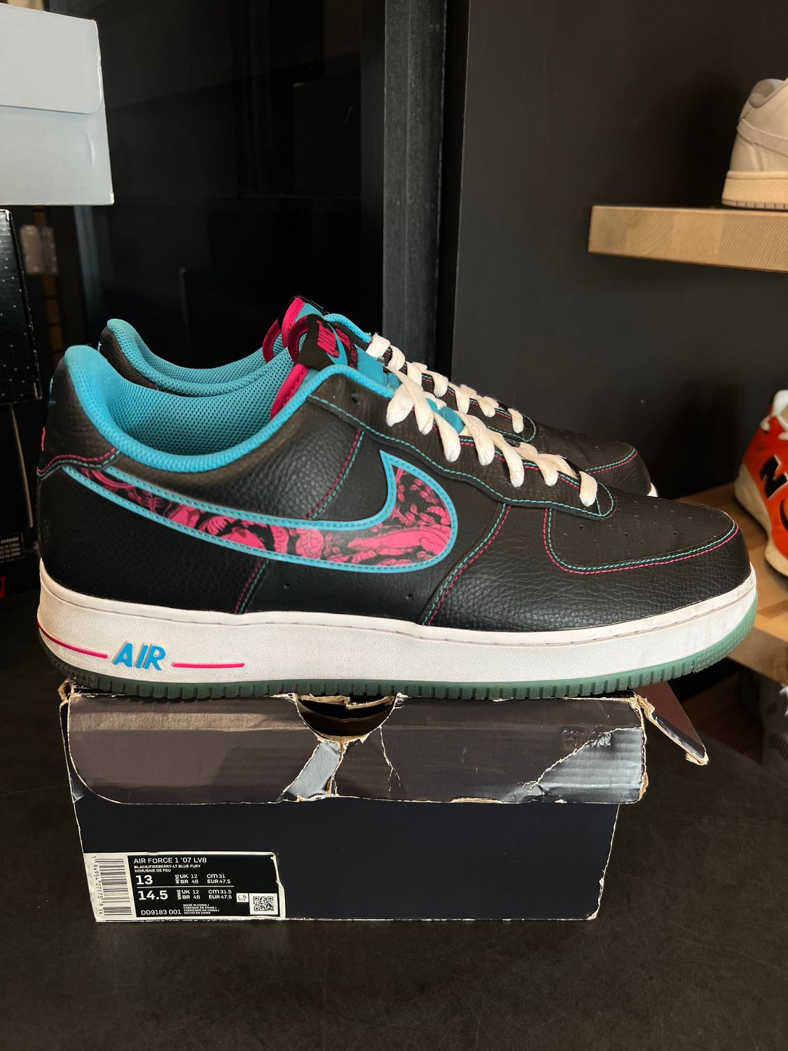 Nike Air Force 1 Low Miami Nights Size 13, PREOWNED