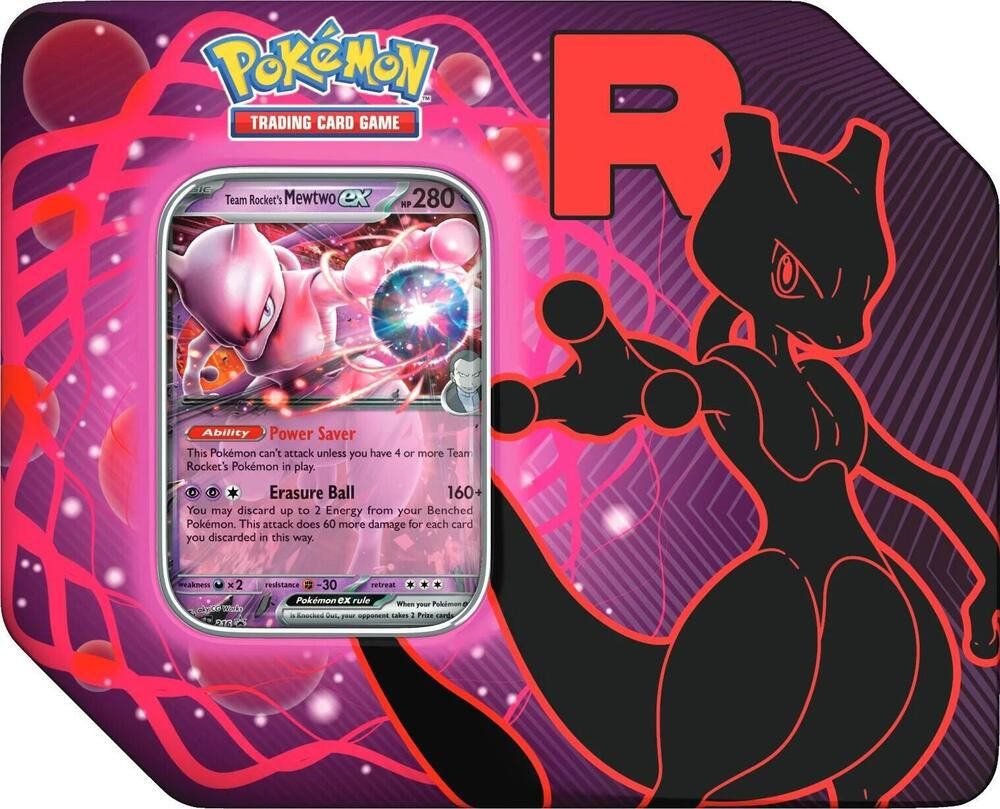 Pokemon Team Rocket Tin Team Rocket's Mewtwo ex