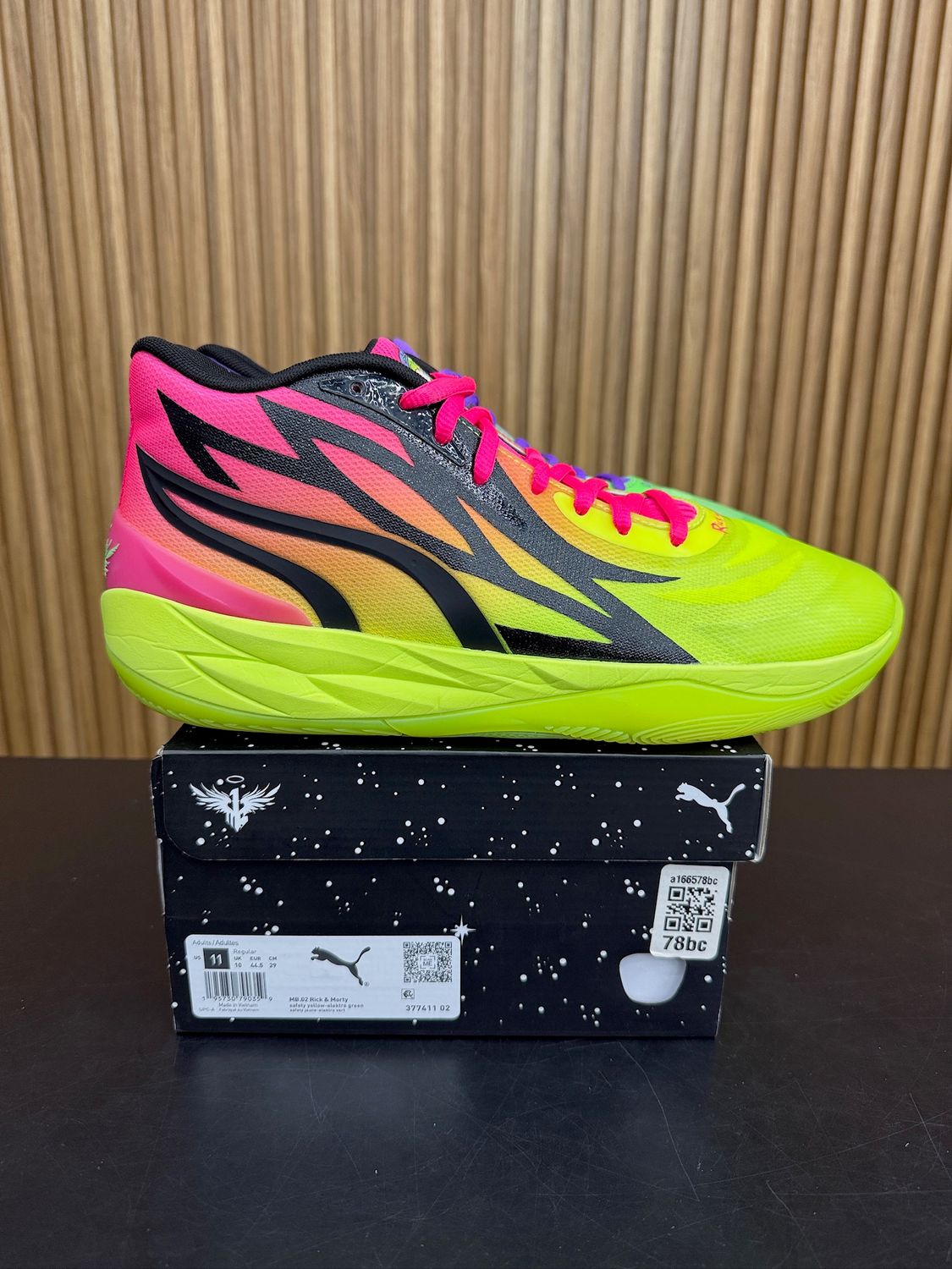 Puma LaMelo Ball MB.02 Rick &amp; Morty Adventures Size 11, PREOWNED