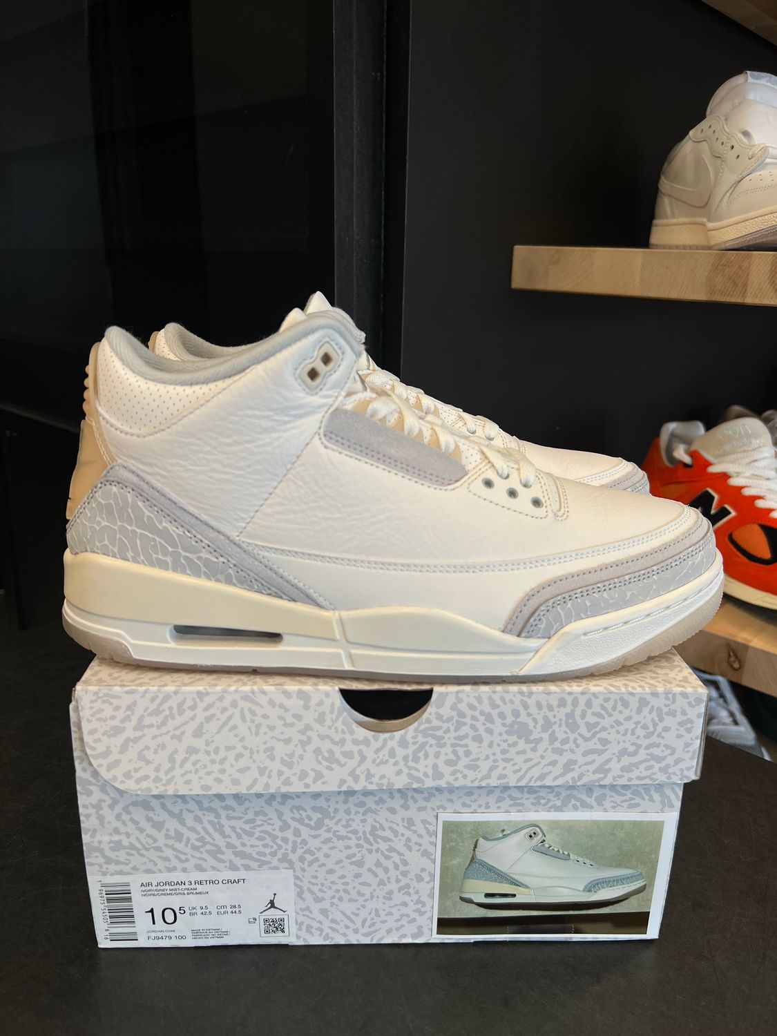 Jordan 3 Retro Craft Ivory Size 10.5, PREOWNED*