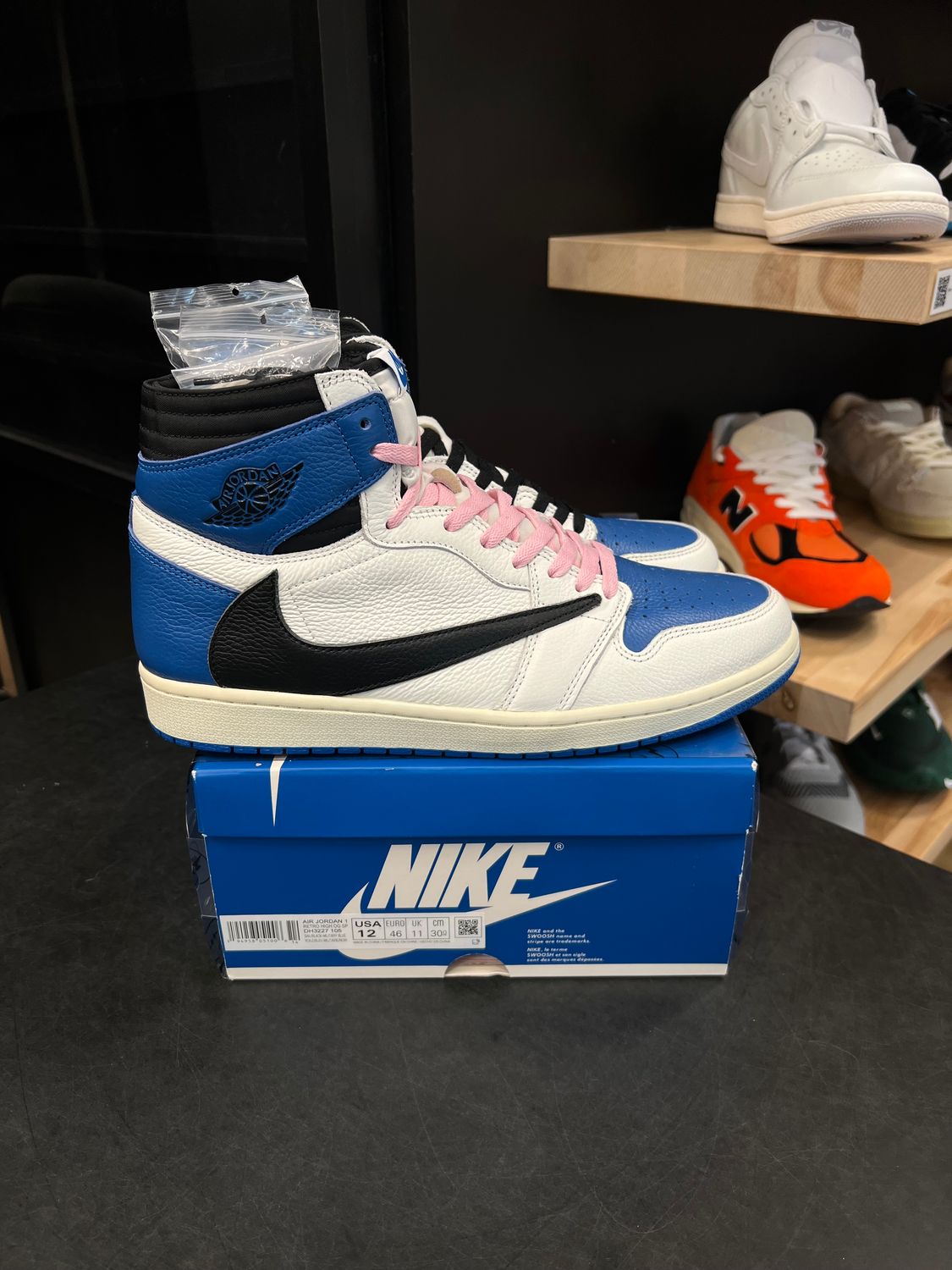 Jordan 1 Retro High OG SP Fragment x Travis Scott Size 12, PREOWNED*