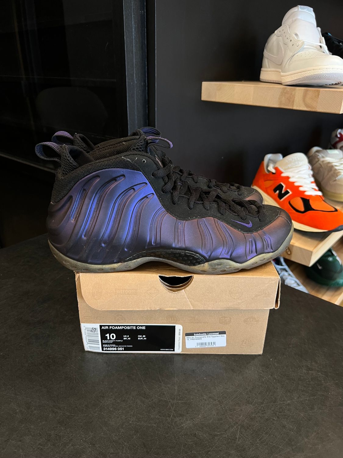 Nike Air Foamposite One Eggplant Size 10, PREOWNED