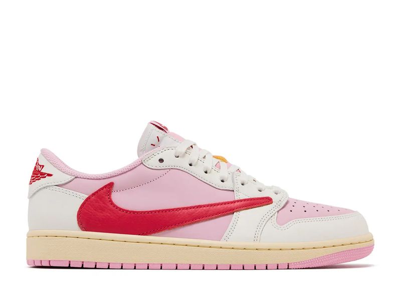 Jordan 1 Retro Low OG SP Travis Scott Sail Tropical Pink Size 9.5, DS BRAND NEW