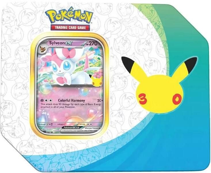 Pokemon 30th Celebration ex Tin Sylveon ex
