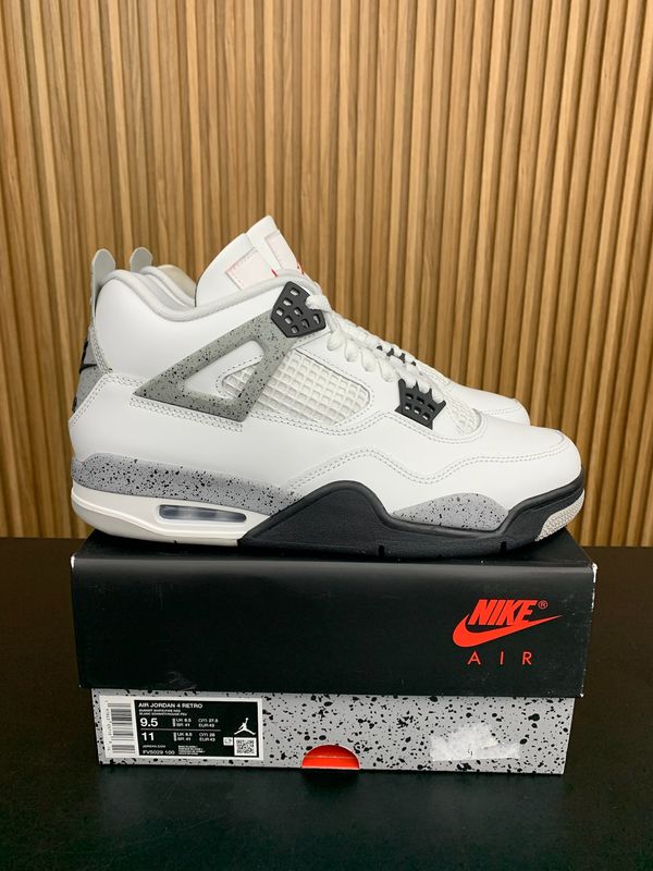 Jordan 4 Retro White Cement (2025) Size 9.5, DS BRAND NEW W/FLAW*