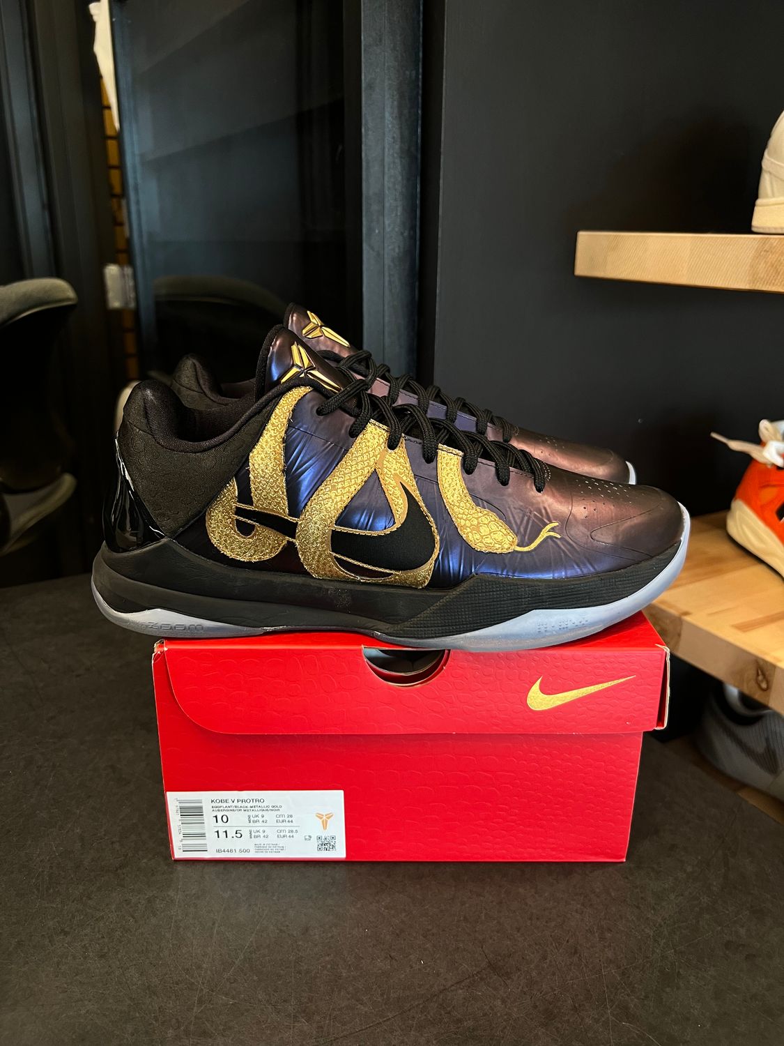 Nike Kobe 5 Protro Year of the Mamba Eggplant Size 10, PREOWNED*