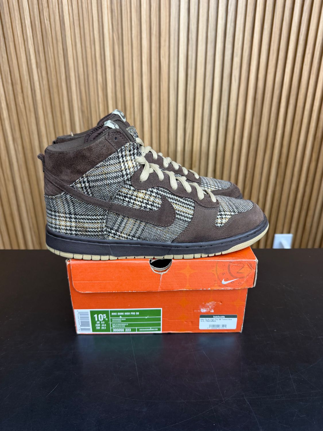 Nike Dunk High Pro SB Tweed Size 10.5, PREOWNED*