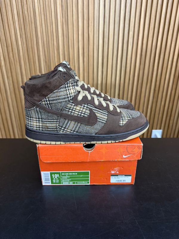 Nike Dunk High Pro SB Tweed Size 10.5, PREOWNED*