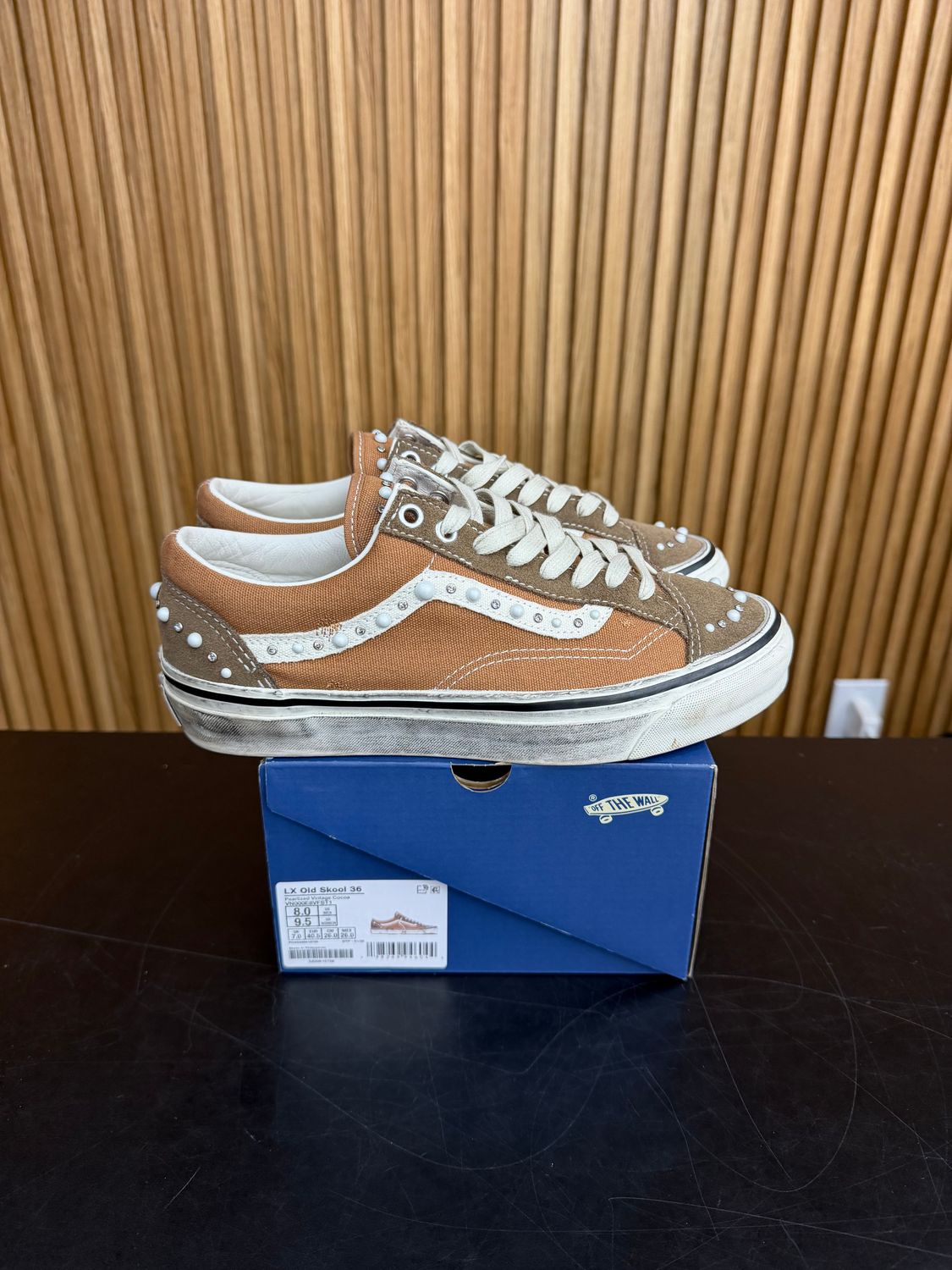 Vans LX Old Skool 36 Pearlized Pack Vintage Cocoa Brown Size 8, PREOWNED*