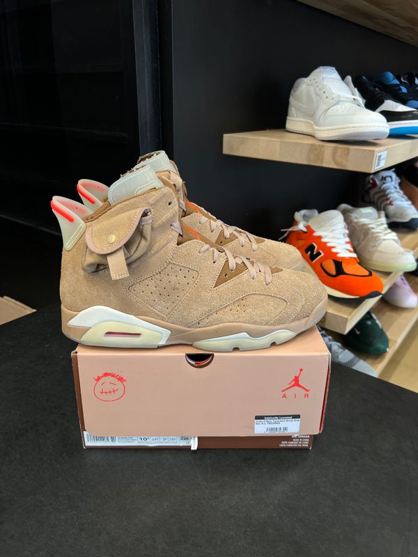 Jordan 6 Retro Travis Scott British Khaki Size 10.5, PREOWNED