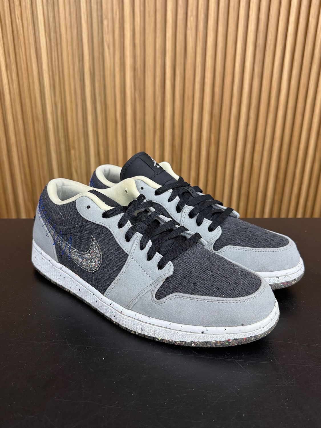 Jordan 1 Low SE Crater Black Grey Size 12, PREOWNED NO BOX